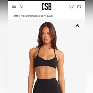 CSB Black Freedom Micro Crop Top